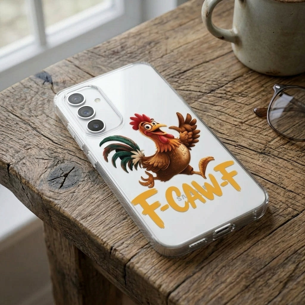 Funny Rooster F-CAW-F Clear Case for Samsung Galaxy