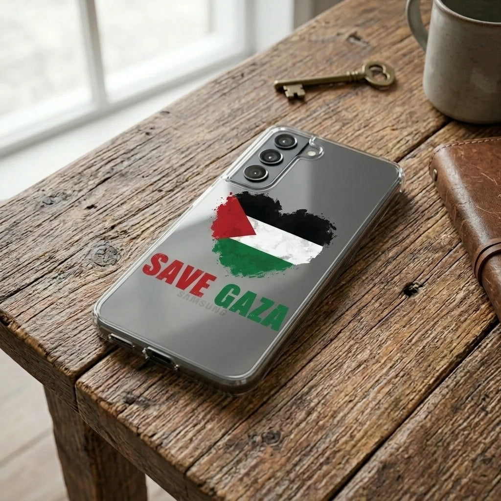 Save Gaza Palestinian Flag Clear Case for Samsung Galaxy