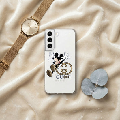 Playful Mickey Mouse Designer Logo Clear Case for Samsung Galaxy