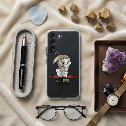 Aristocats Marie Parasol Designer Clear Case for Samsung Galaxy