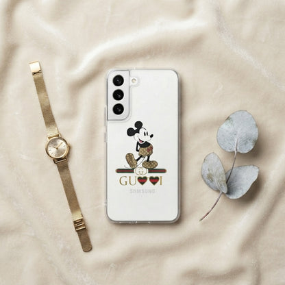 Mickey Mouse Designer Monogram Clear Case for Samsung Galaxy