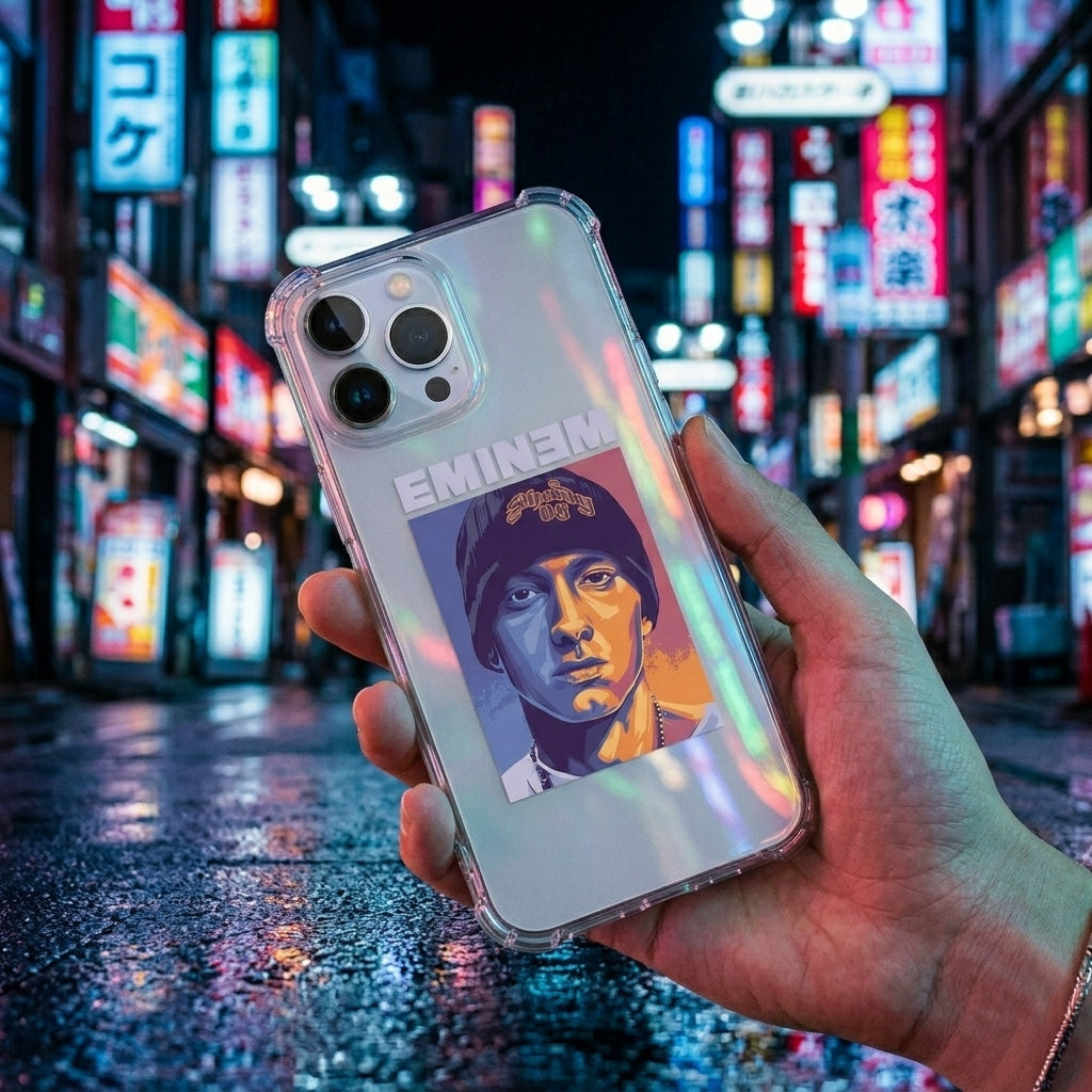 Eminem Vector Art Clear Transparent iPhone Case