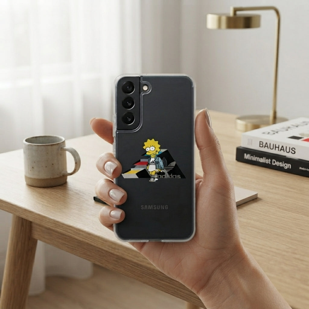 Trendy Lisa Simpson x Adidas Clear Phone Case for Samsung Galaxy
