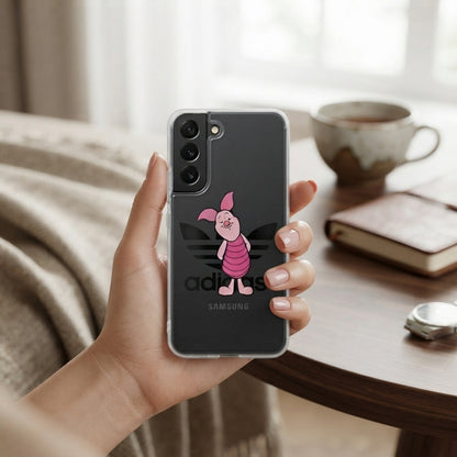 Cute Piglet x Adidas Clear Phone Case for Samsung Galaxy