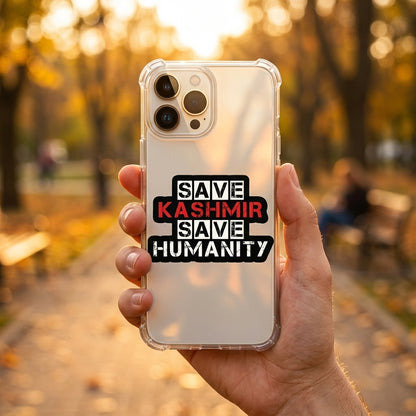Save Kashmir Save Humanity Clear Transparent iPhone Case