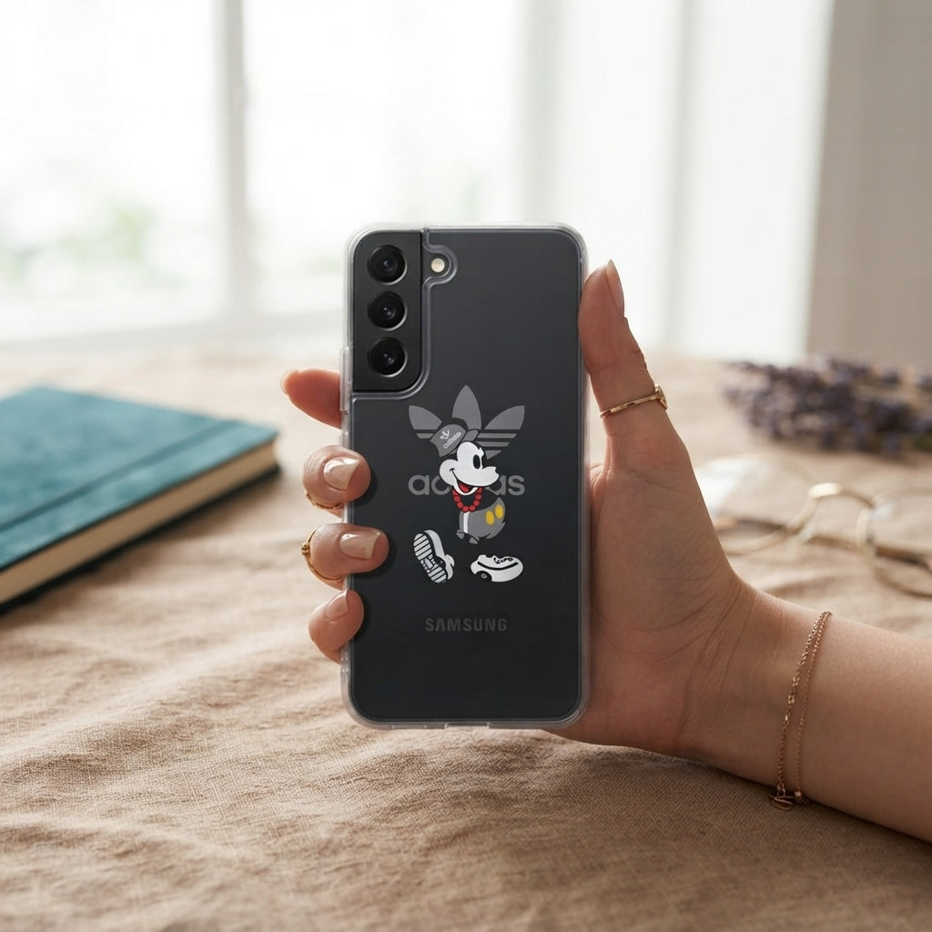 Streetwear Mickey Mouse x Adidas Clear Phone Case for Samsung Galaxy