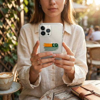 Azad Kashmir Flag Clear Transparent iPhone Case