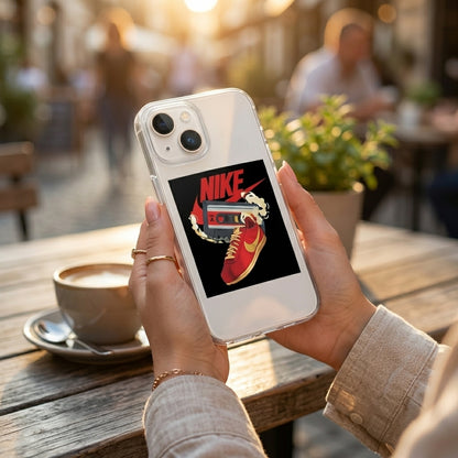 Vintage Sneakerhead & Cassette Graphic Clear Case - Nike Edition  HTML Description (Copy-Paste in Shopif