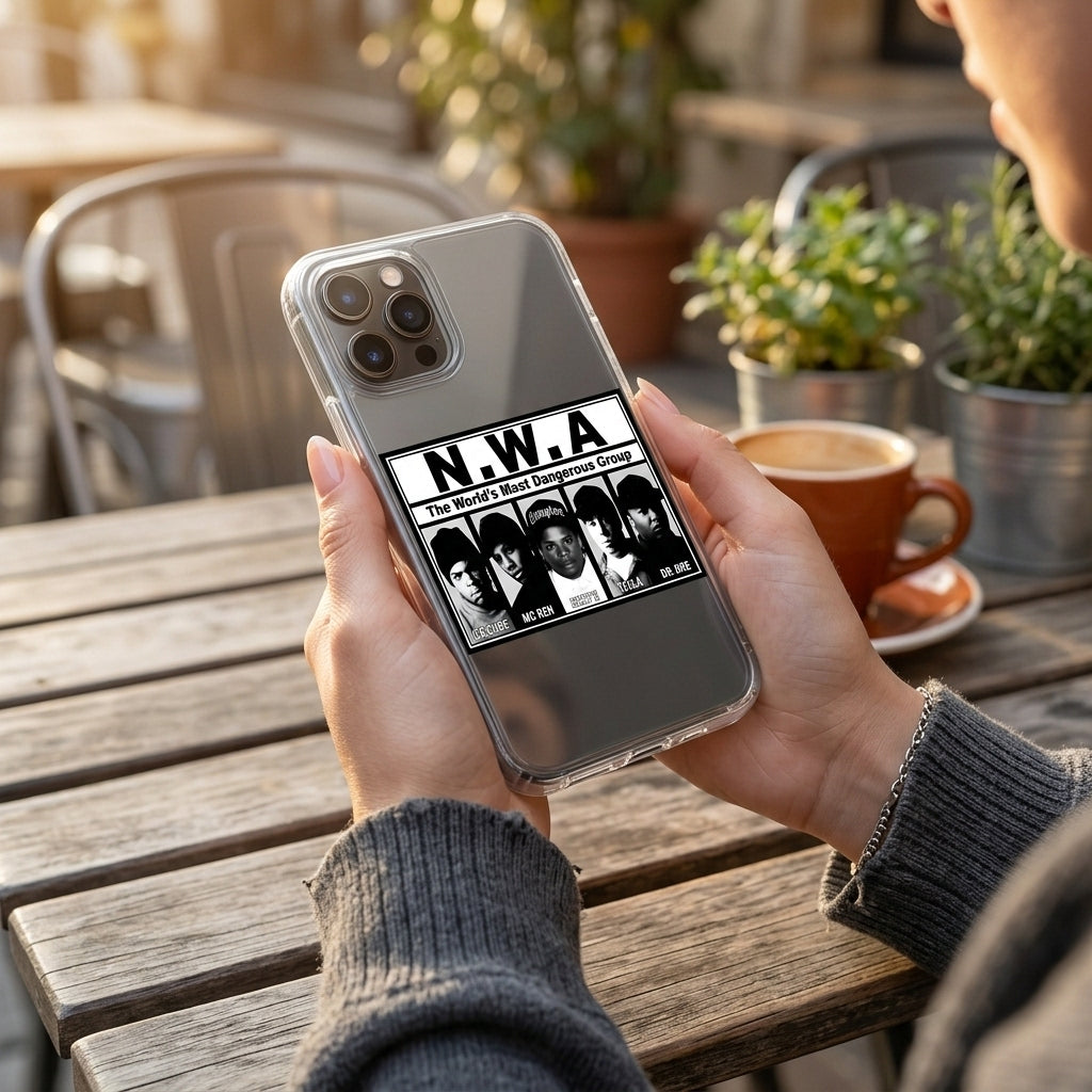 N.W.A Graphic Clear Phone Case | Vintage Hip Hop Cover