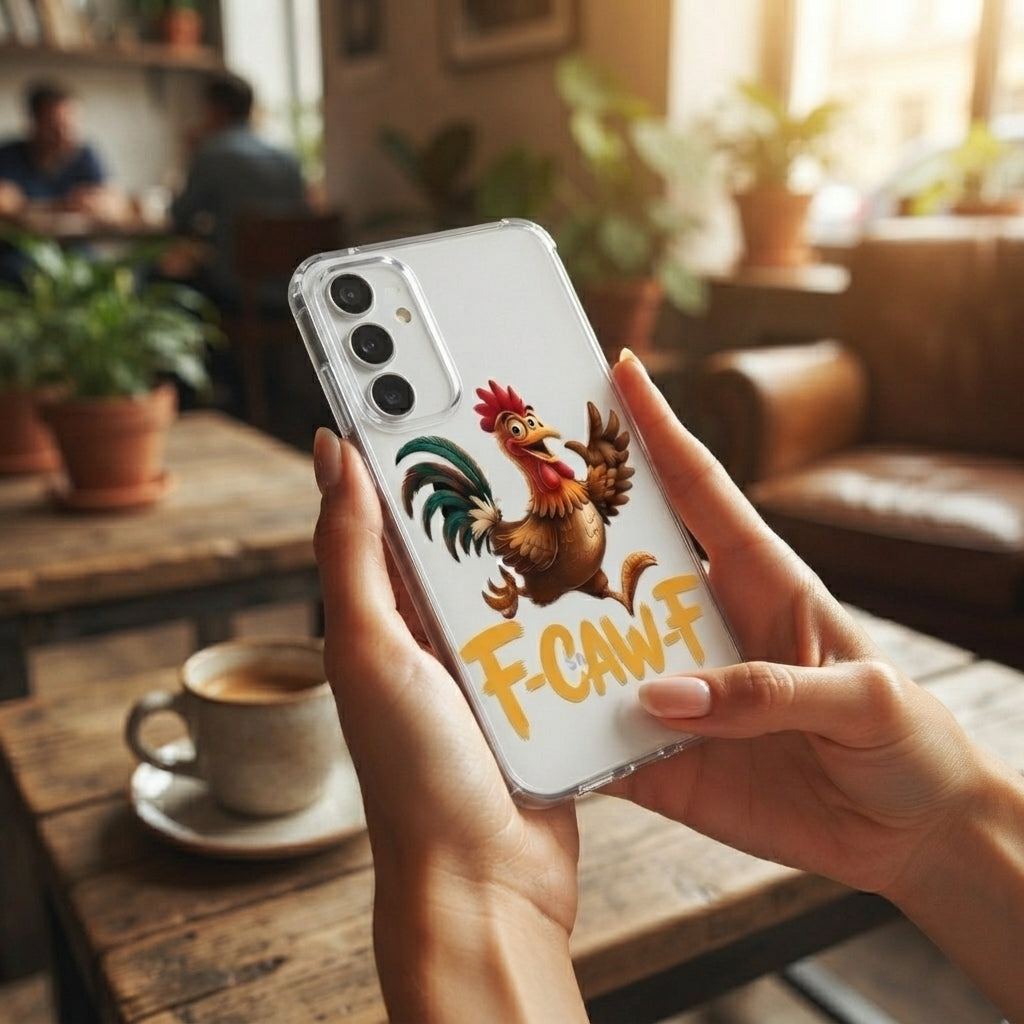 Funny Rooster F-CAW-F Clear Case for Samsung Galaxy