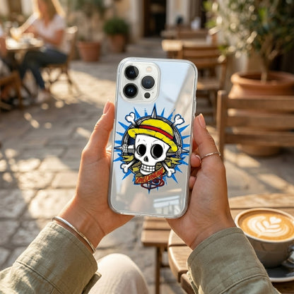 One Piece Straw Hat Skull Clear iPhone Case | Anime Graphic Cover