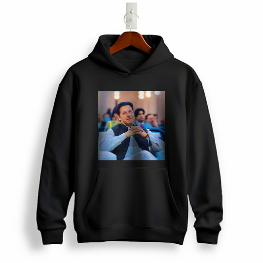 Imran Khan Portrait Black Hoodie