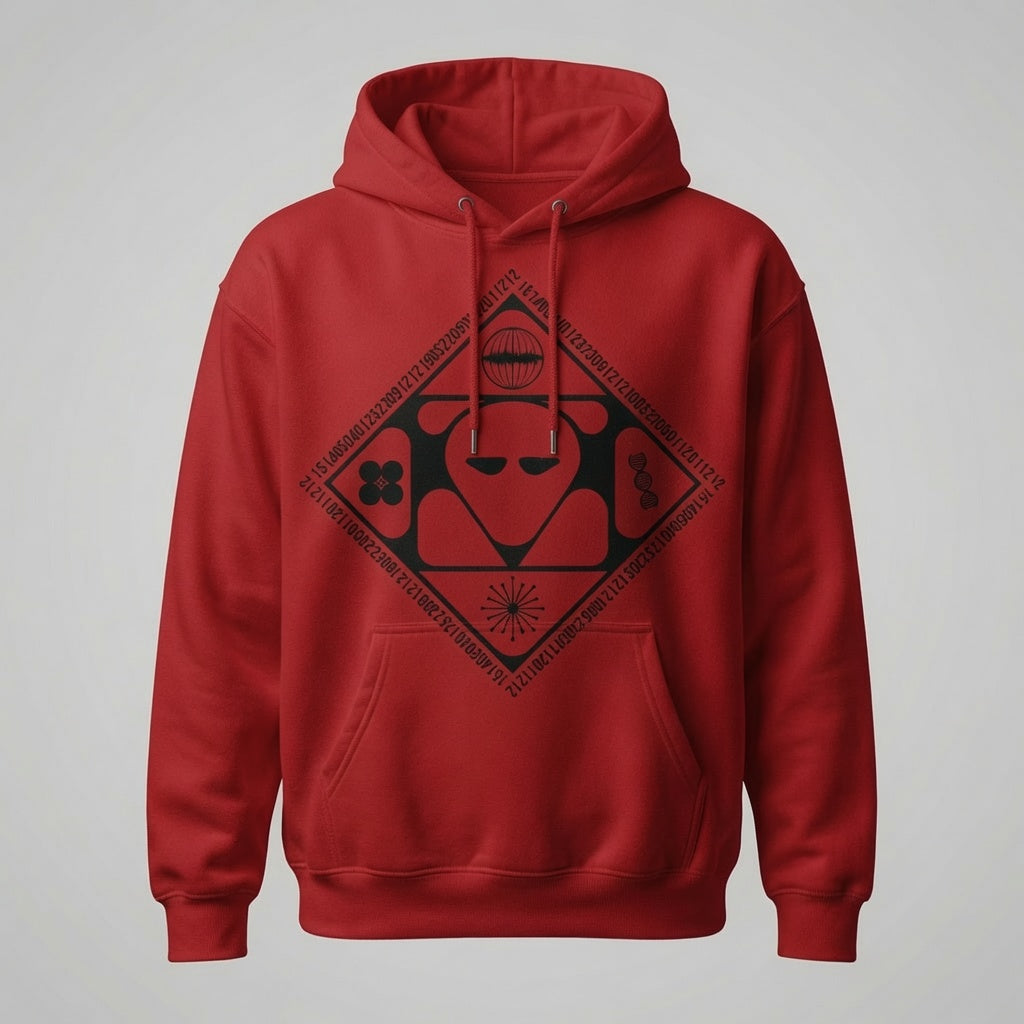 Futuristic Alien Hoodie Y2K Techwear Pullover Graphic Sweatshirt Men Unisex