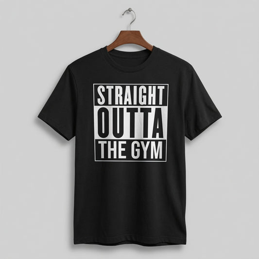 "Straight Outta The Gym" Retro Fitness Graphic Tee