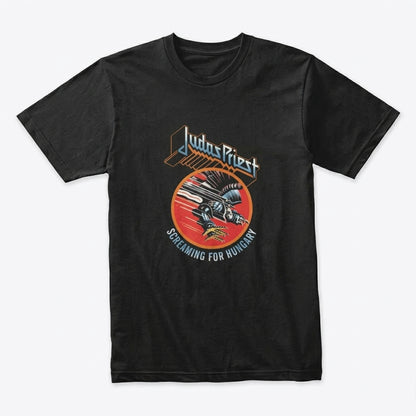 Judas Priest Screaming for Hungary Heavy Metal Graphic T-Shirt