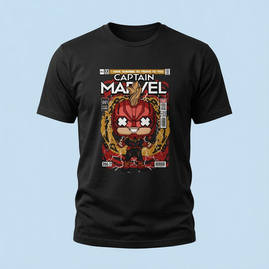 Captain Marvel Comic Book Graphic Tee