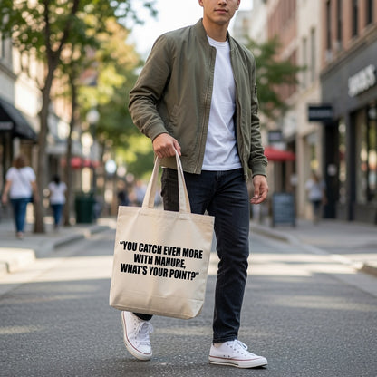 Funny Natural Cotton Canvas Tote Bag - Sarcastic Reusable Shopping Tote