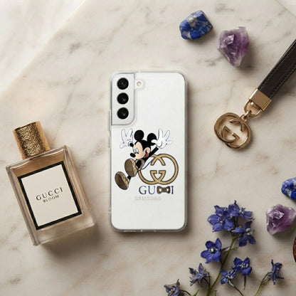 Playful Mickey Mouse Designer Logo Clear Case for Samsung Galaxy