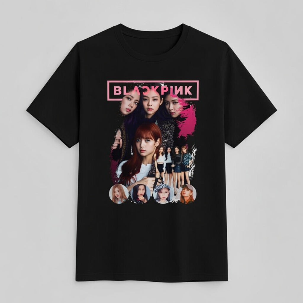 BLACKPINK Box Frame Portrait Graphic T-Shirt - K-Pop Streetwear