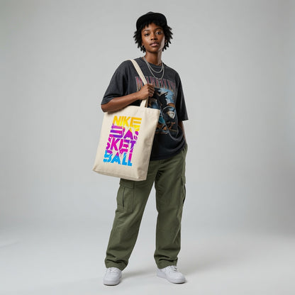 Colorful Graphic Canvas Tote Bag | Everyday Eco-Friendly Shopping Bag