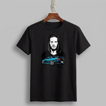 Paul Walker & Nissan Skyline R34 Fast & Furious Tribute T-Shirt
