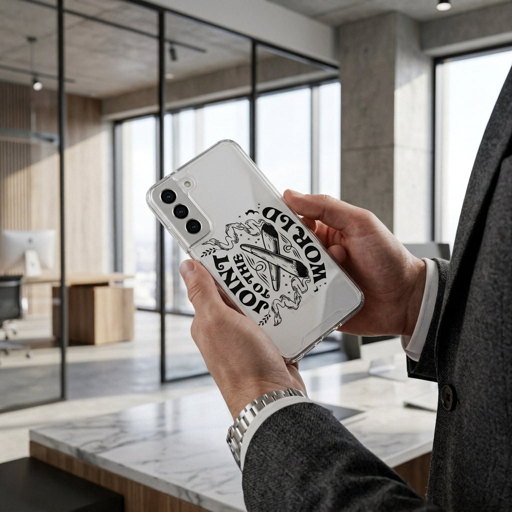 Joint to the World Funny Christmas Clear Case for Samsung Galaxy | Weed Holiday Phone Cover
