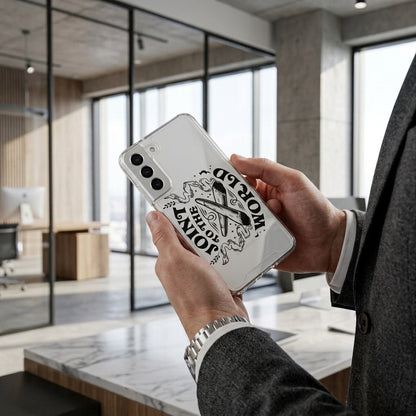Joint to the World Funny Christmas Clear Case for Samsung Galaxy | Weed Holiday Phone Cover