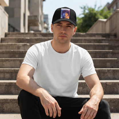 Eminem Hip Hop Legend Portrait Graphic Baseball Cap - Slim Shady Rap Cap (Black)