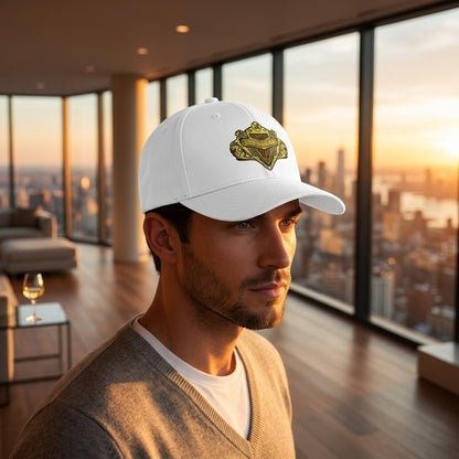 WWE Evolution & "Paid Laid Made" Gold Graphic Baseball Cap (White & Black)