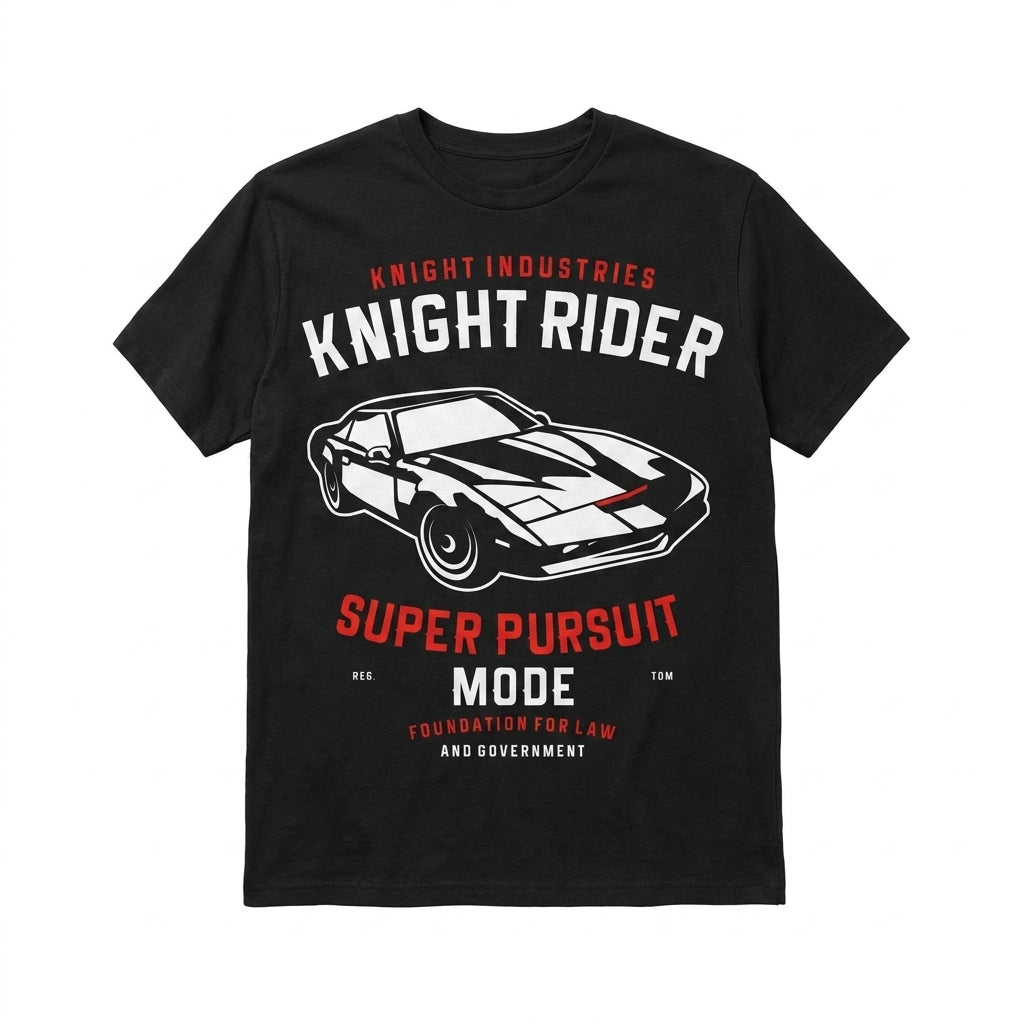 Knight Rider KITT Super Pursuit Mode retro TV Series Graphic T-Shirt