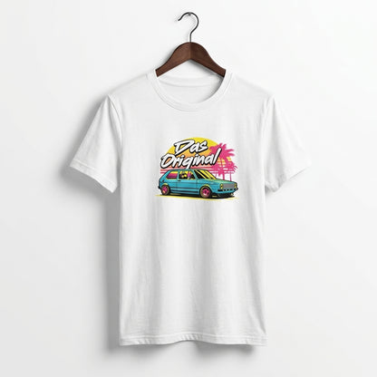 Volkswagen Golf Mk1 Das Original Retro Synthwave Graphic T-Shirt