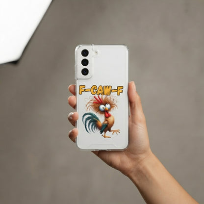 Samsung Clear Phone Case - Funny Rooster Graphic Cover