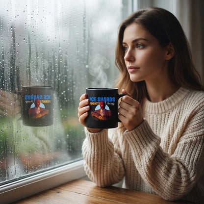 Fortnite Ice Shards Masked Agent Graphic Black Ceramic Mug - Gamer Geek Gift Halloween Coffee Cup (11oz)