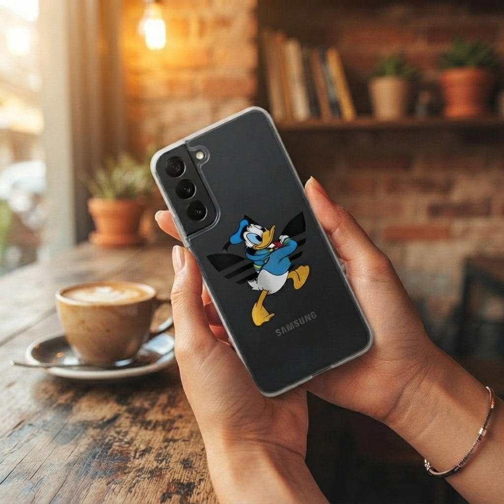 Classic Donald Duck x Adidas Clear Phone Case for Samsung Galaxy