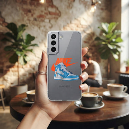 UNC Blue Retro Sneakerhead Clear Case for Samsung Galaxy