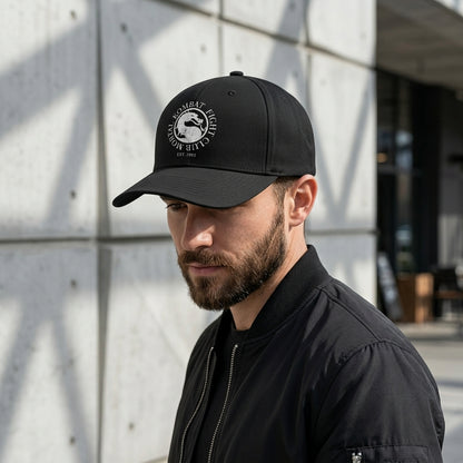 Mortal Kombat Fight Club Vintage Dragon Graphic Baseball Cap - Est 1992 Gaming Cap (Black)