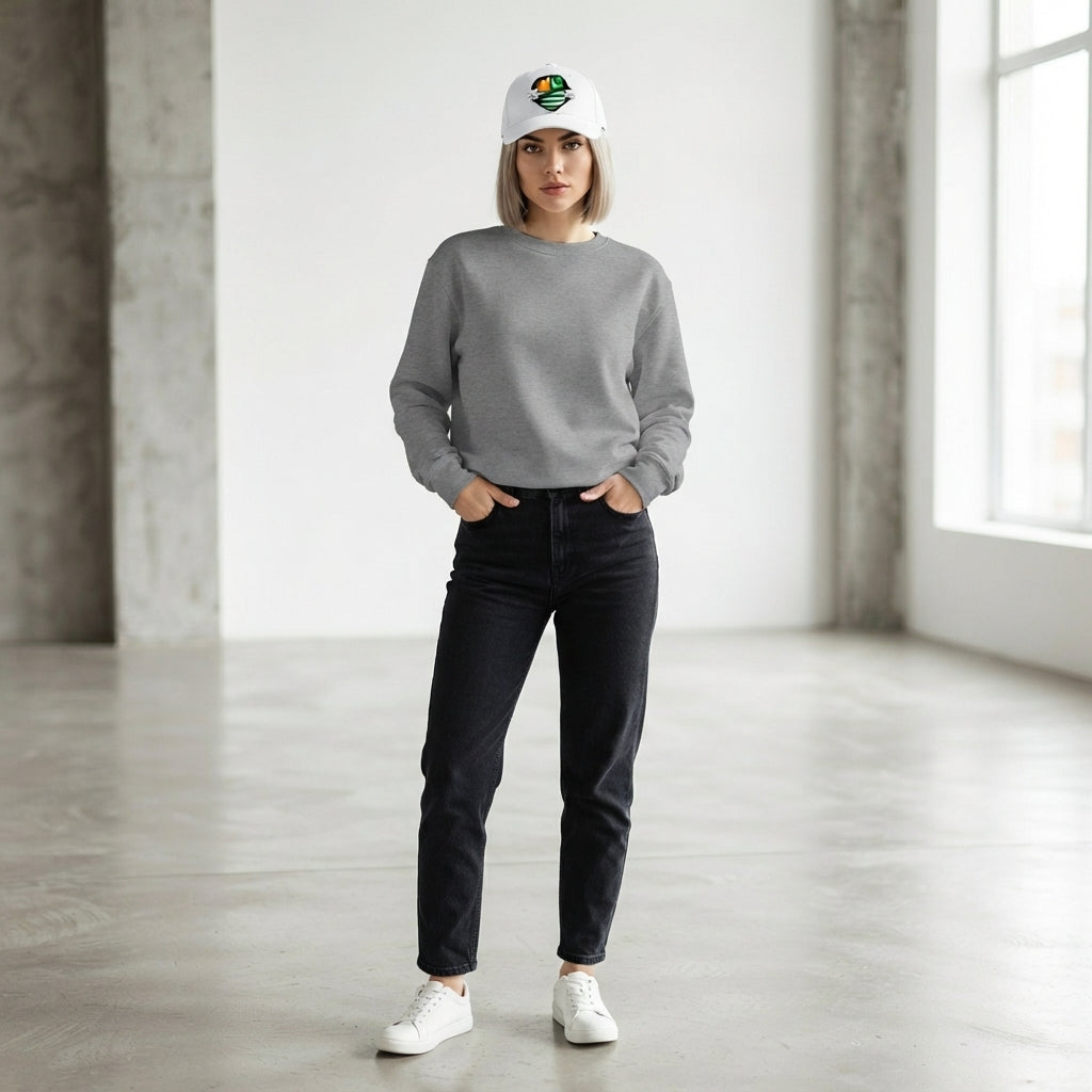 Kashmir Flag Ripped Chest Graphic Baseball Cap - Azad Kashmir Emblem Cap (White)