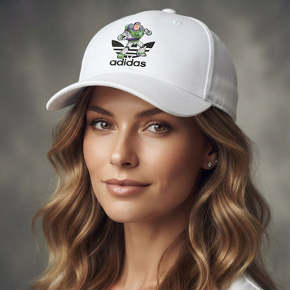 Space Ranger Hero Graphic White Baseball Cap - Adjustable Streetwear Hat