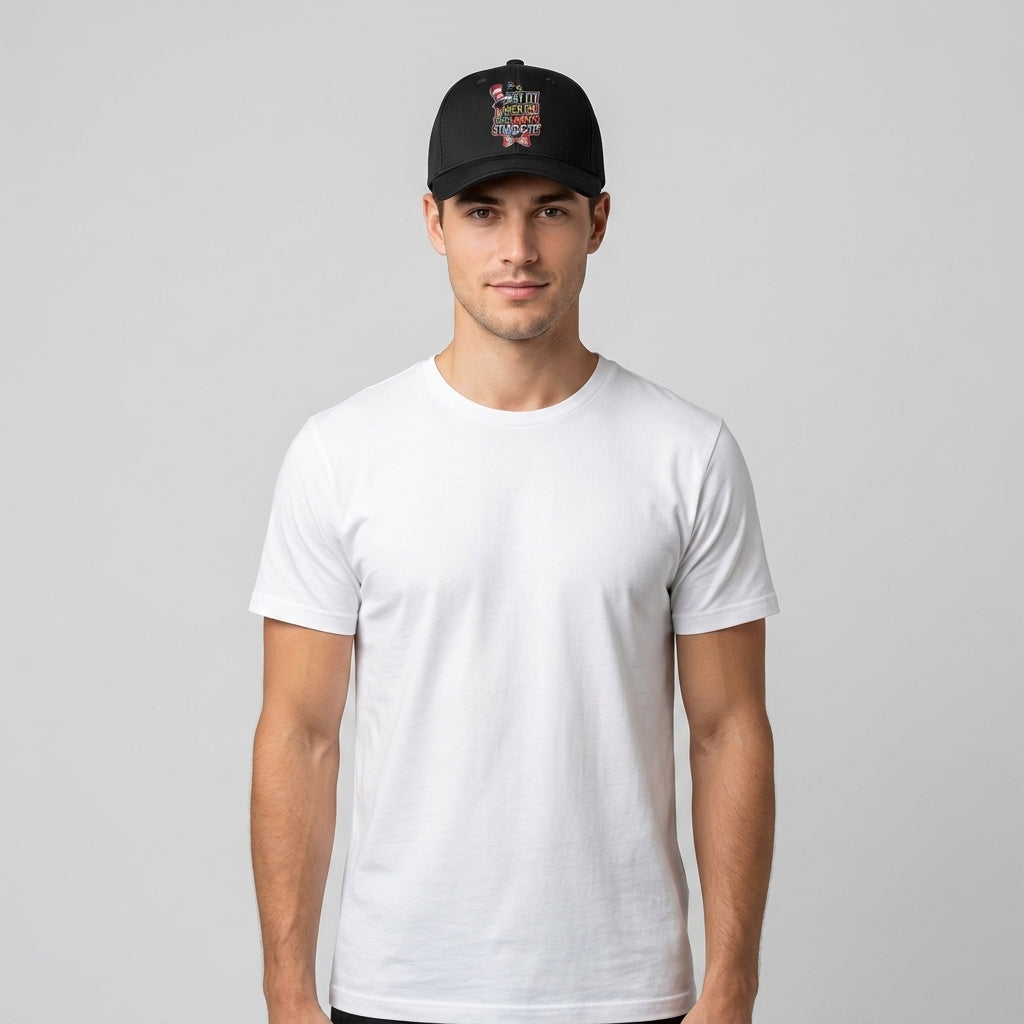 Autism Awareness Why Fit In Born To Stand Out Graphic Baseball Cap (White & Black)
