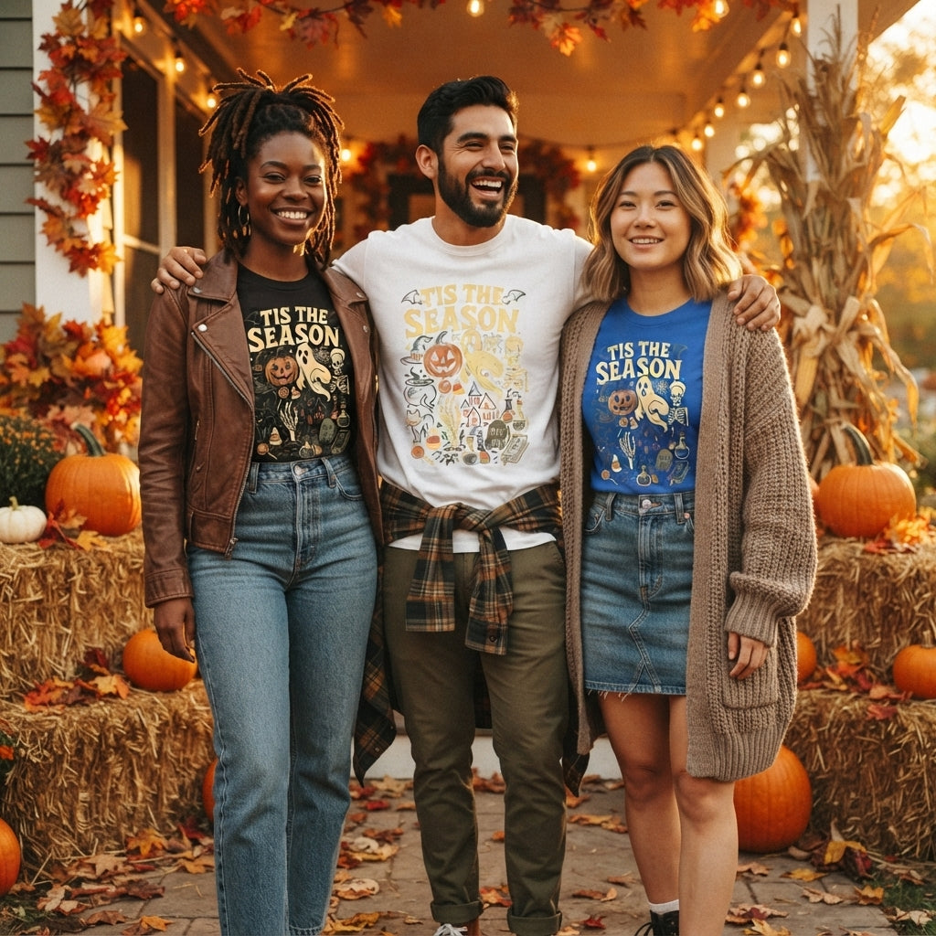 Tis The Season Halloween T-Shirt – Vintage Spooky Graphic Tee