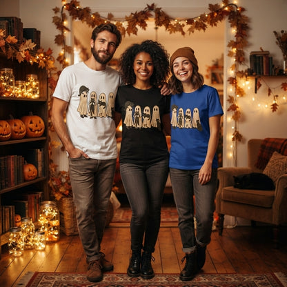 Ghosts and Black Cats T-Shirt – Vintage Spooky Halloween Graphic Tee