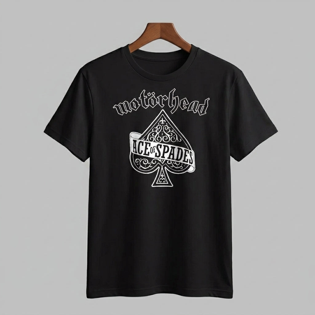 Motörhead Ace of Spades Heavy Metal Crest Graphic T-Shirt