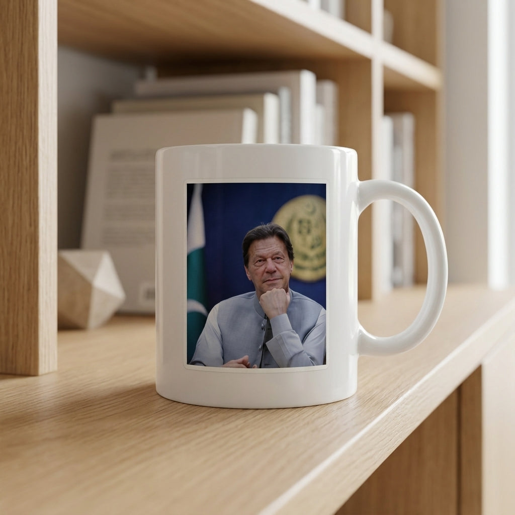 Imran Khan Official Portrait Ceramic Cup – High-Quality Printed Tea & Coffee Drinkware