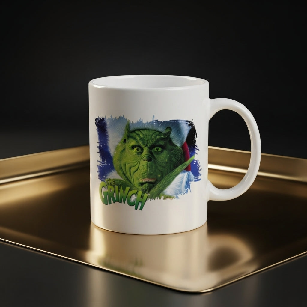 Funny "The Grinch" Graphic Christmas Coffee Mug 11oz - White Ceramic Tea Cup