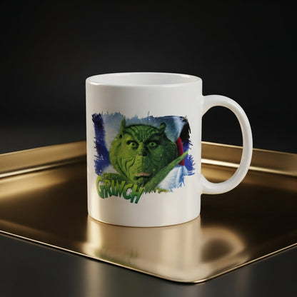 Funny "The Grinch" Graphic Christmas Coffee Mug 11oz - White Ceramic Tea Cup
