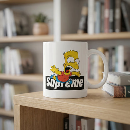 Funny Bart Simpson Black Box Logo Vinyl Decal – Waterproof Artwork for Mugs