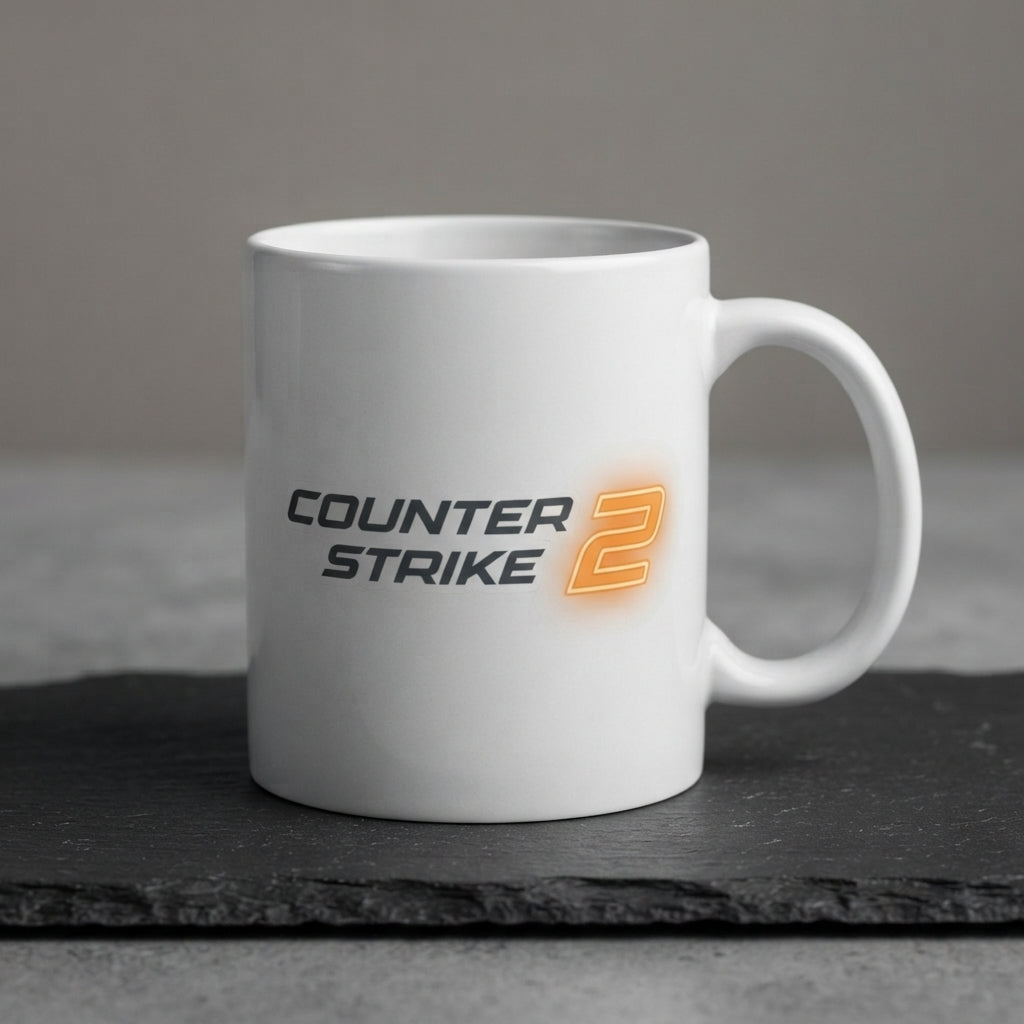 Counter Strike 2 Ceramic Coffee Mug 11oz Premium White CS2 Gaming Cup Gift for Gamers