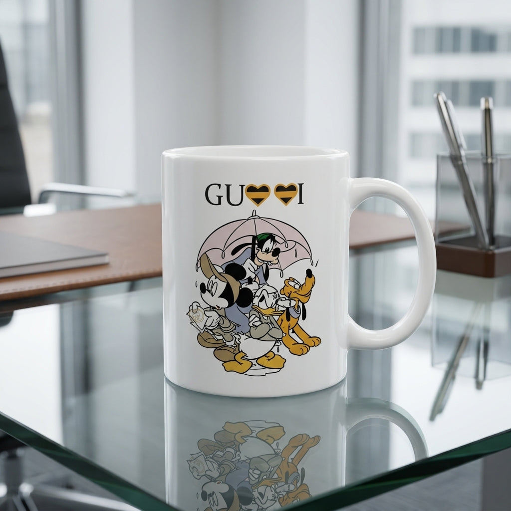 Retro Cartoon Squad Graphic Ceramic Coffee Mug – Trendy Classic Character Art Tea Cup & Unique Birthday Gift
