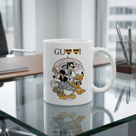 Retro Cartoon Squad Graphic Ceramic Coffee Mug – Trendy Classic Character Art Tea Cup & Unique Birthday Gift