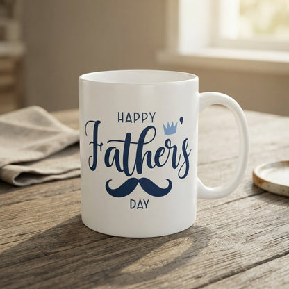 Father's Day Ceramic Coffee Mug 11oz - Best Dad Ever, Superhero & King Design Tea Cup Gifts